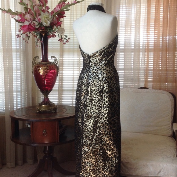 Mike Benet formal gold and black long dress - Picture 5 of 8